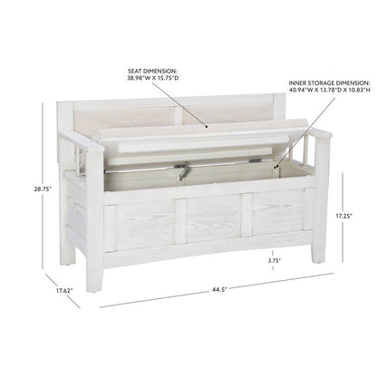 Banc d'entrée à plateau rabattable en bois de dahlia