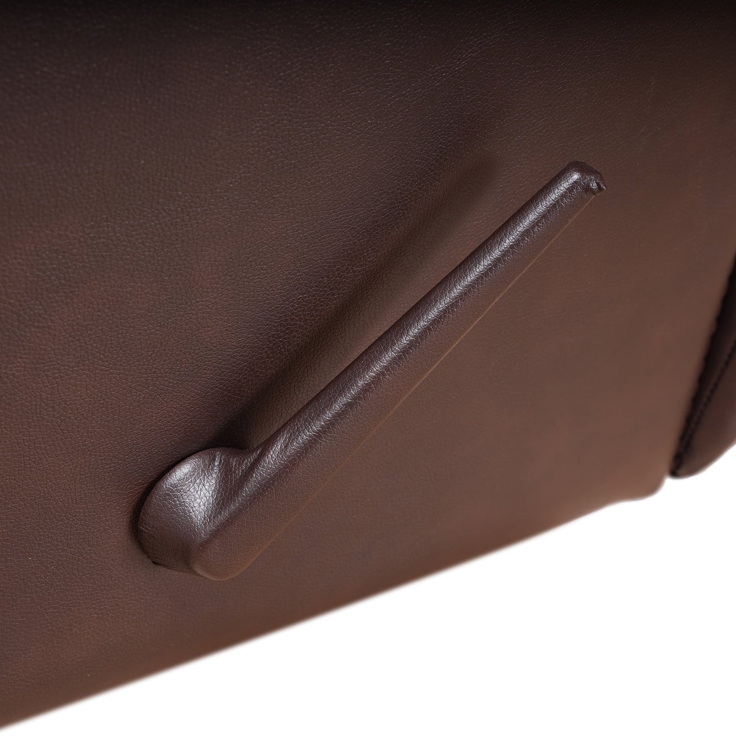 Fauteuil inclinable manuel extensible en cuir véritable marron avec repose-pieds Davin Top Grain Leather