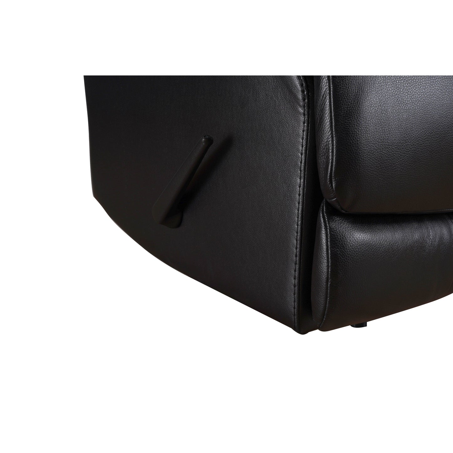 Fauteuil inclinable manuel extensible en cuir véritable marron avec repose-pieds Davin Top Grain Leather