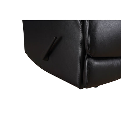 Fauteuil inclinable manuel extensible en cuir véritable marron avec repose-pieds Davin Top Grain Leather