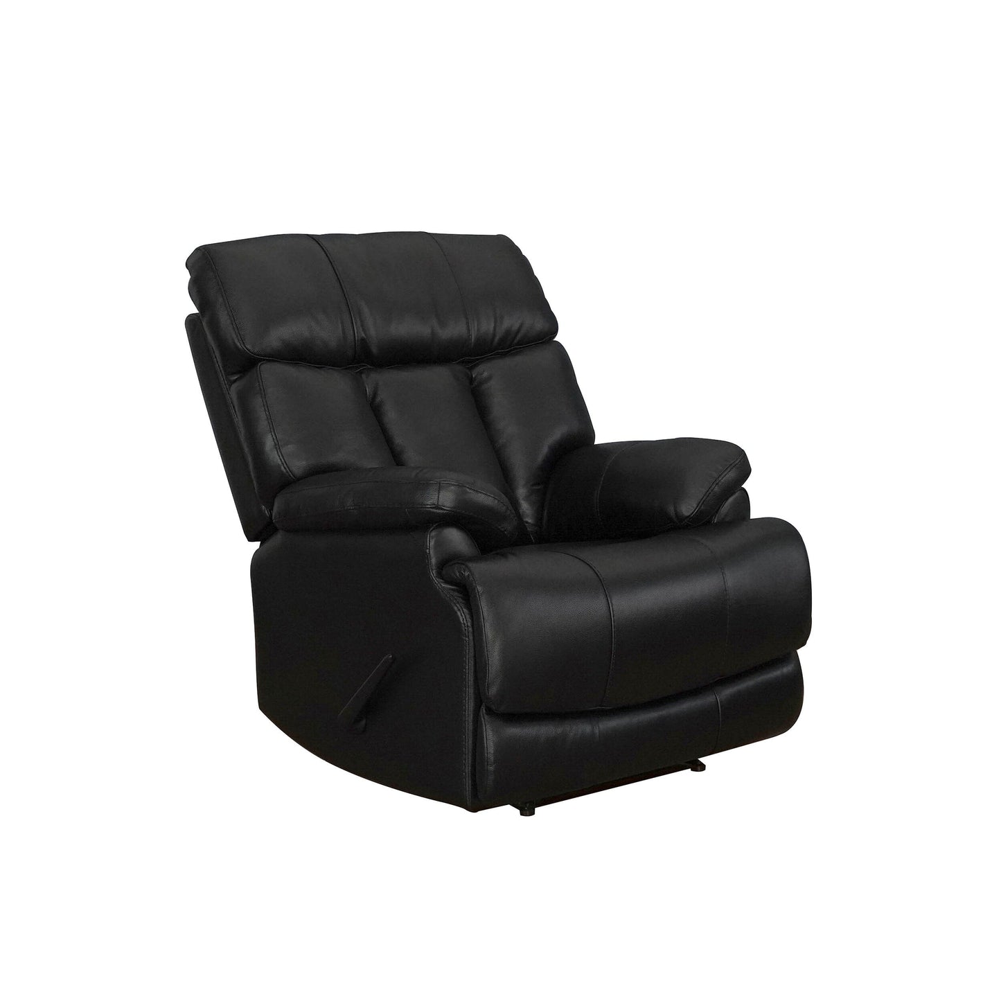 Fauteuil inclinable manuel extensible en cuir véritable marron avec repose-pieds Davin Top Grain Leather