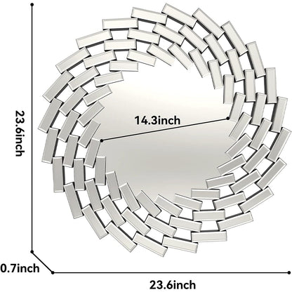 Miroir mural en forme de soleil Miroir d'appoint rond