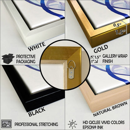 Poteries minimalistes Designart vert et or I Décoration murale encadrée à spirales abstraites pour salon