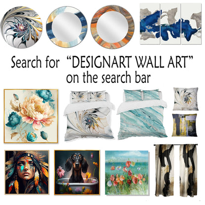 Designart Minimalisme Beige et Gris Vague Horizon I Décoration Murale Encadrée Minimalisme Côtier