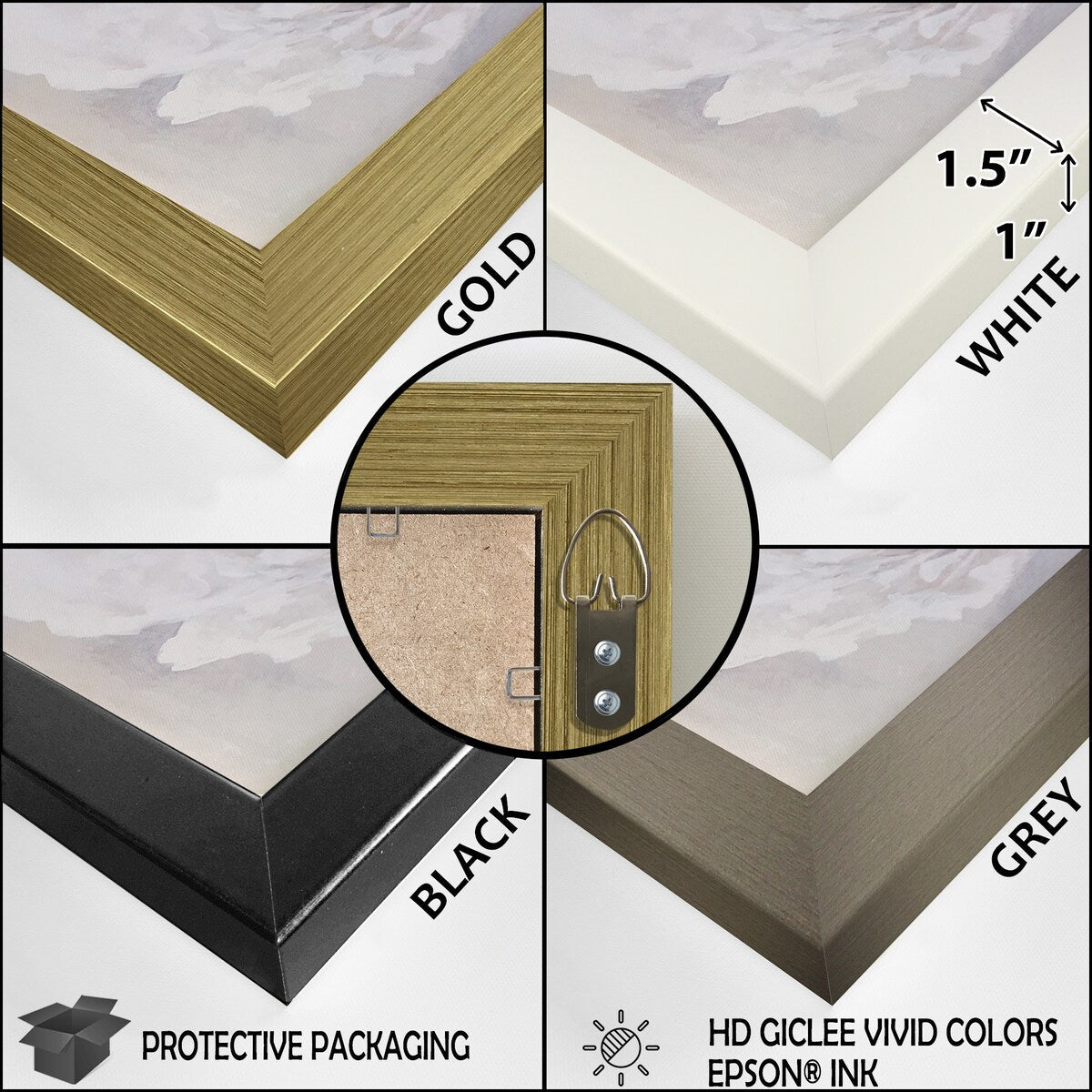 Impression sur toile encadrée Designart, nature morte avec poterie et fleurs, paysage et arbres