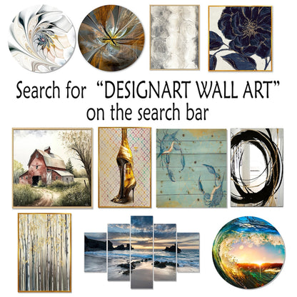 Toile encadrée Designart Aquarelle Lac et Forêt Rêve I Paysage Montagnes