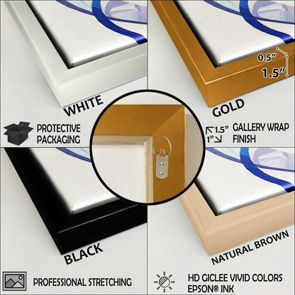 Impression sur toile encadrée moderne Designart Green Luxury Abstract Fluid Art I