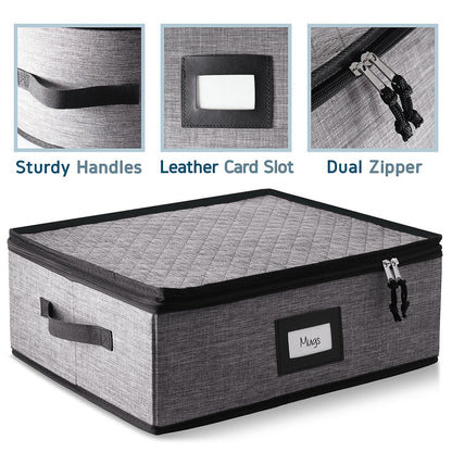 Boîtes de rangement StorageBud pour vaisselle - Supports empilables pour assiettes, tasses, couverts, verres à pied et plateaux