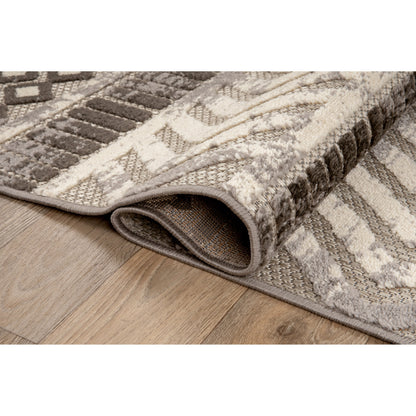 Tapis d'intérieur/extérieur géométrique vieilli World Rug Gallery