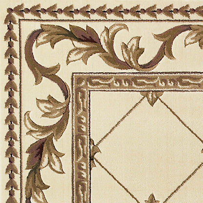 Tapis Domani Classics style victorien à bordure en treillis