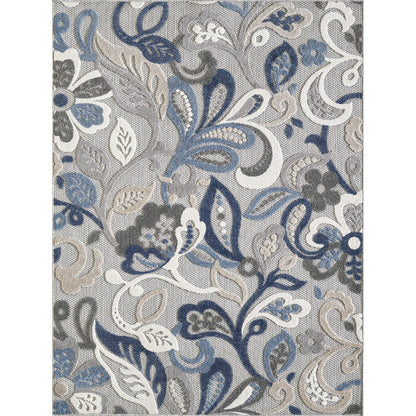 Tapis d'intérieur/extérieur à motif floral Domani Napa
