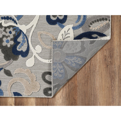 Tapis d'intérieur/extérieur à motif floral Domani Napa
