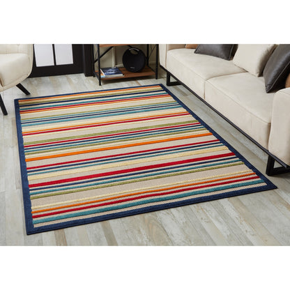 Tapis d'intérieur/extérieur Domani Napa à rayures d'été