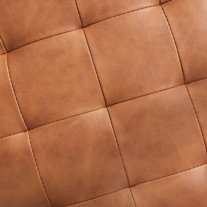 Pouf de rangement rond capitonné Donovan