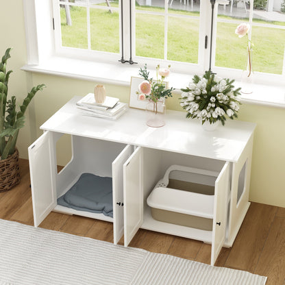 Meuble de dissimulation pour bac à litière pour chat et toilettes privées pour animaux de compagnie