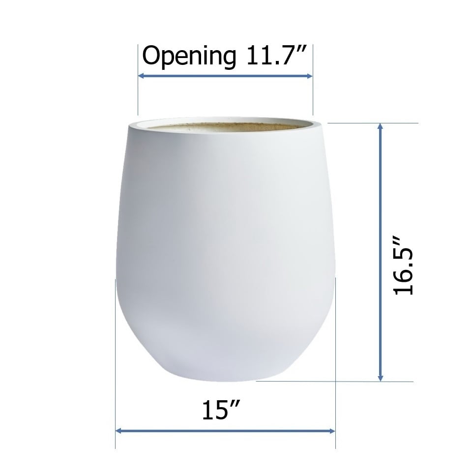 Jardinière conique en fibre de pierre DreamPatio La Mirada (1 pièce) pour intérieur/extérieur