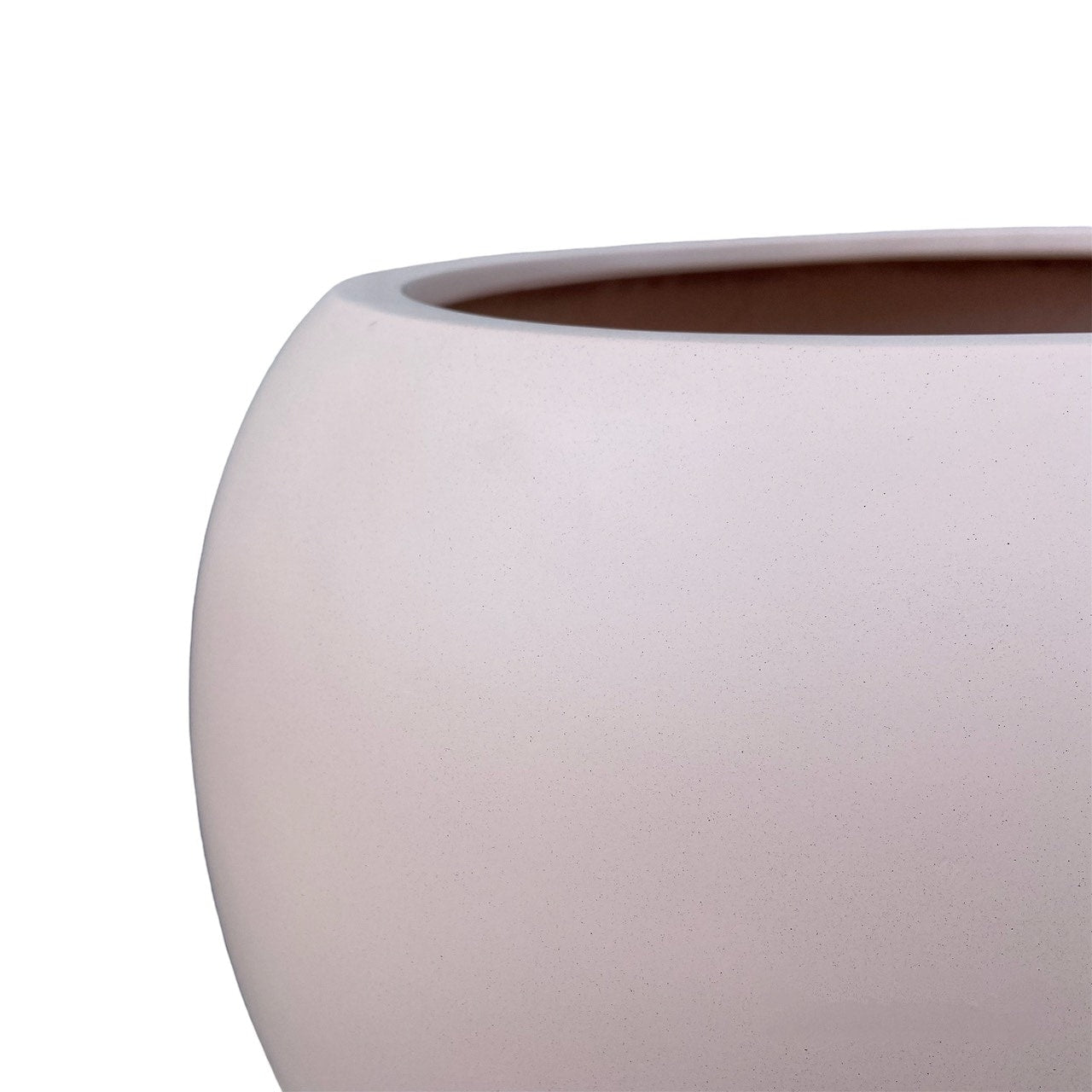 Jardinière sphérique moderne en fibre de verre DreamPatio Riverside pour intérieur/extérieur