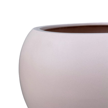 Jardinière sphérique moderne en fibre de verre DreamPatio Riverside pour intérieur/extérieur