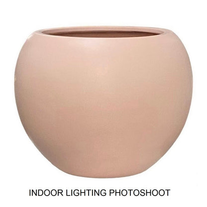 Jardinière sphérique moderne en fibre de verre DreamPatio Riverside pour intérieur/extérieur