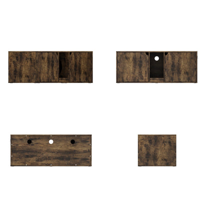 Meuble multifonctionnel pour bac à litière à double compartiment