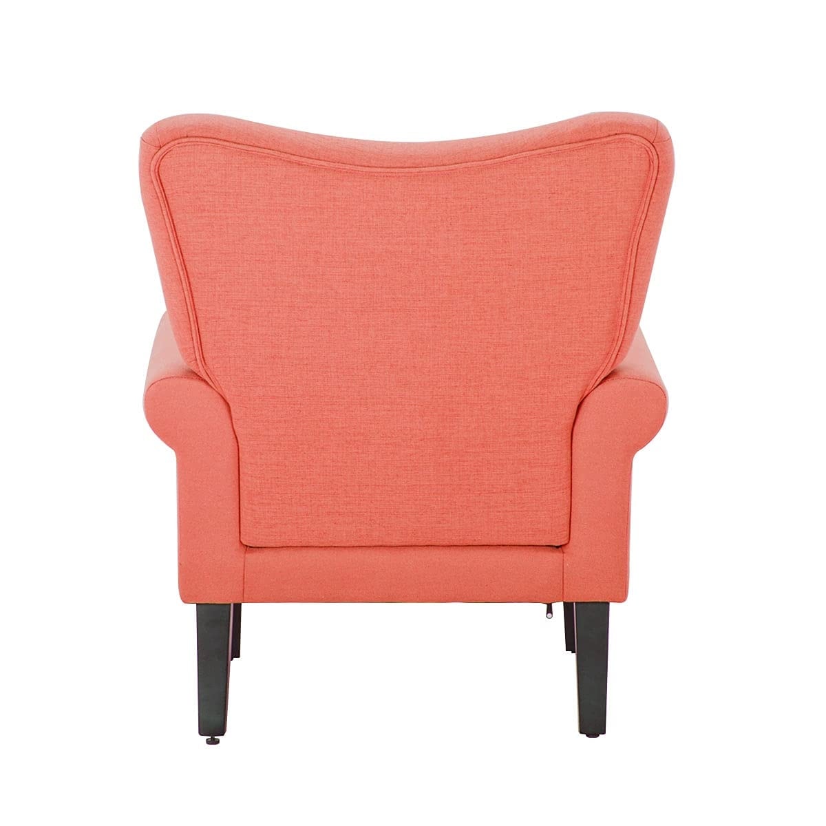 Fauteuil d'appoint moderne Erommy, fauteuil à dossier haut, canapé simple en tissu rembourré avec pieds en bois pour salon