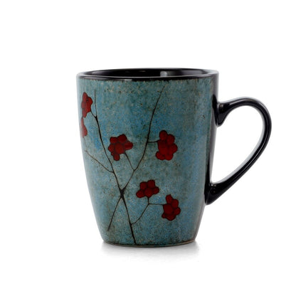 Service de table Elama Floral Accents 16 pièces en grès bleu