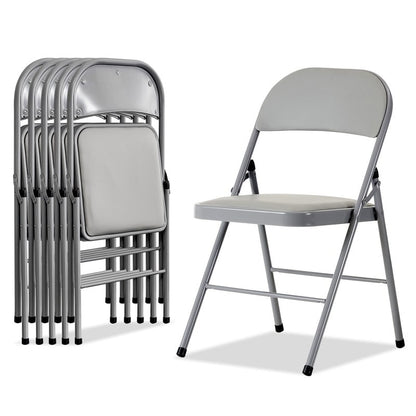 Chaises élégantes pliables en fer et PVC blanc pour congrès et expositions
