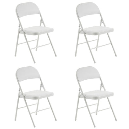 Chaises élégantes pliables en fer et PVC blanc pour congrès et expositions