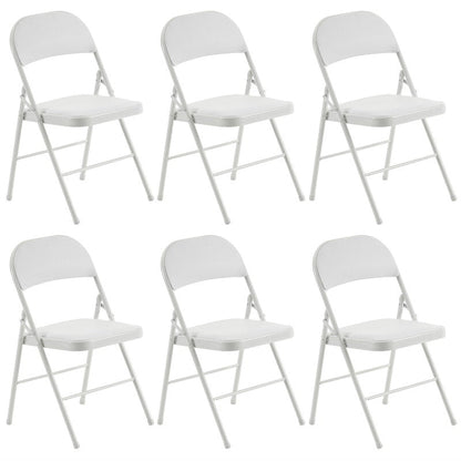 Chaises élégantes pliables en fer et PVC blanc pour congrès et expositions