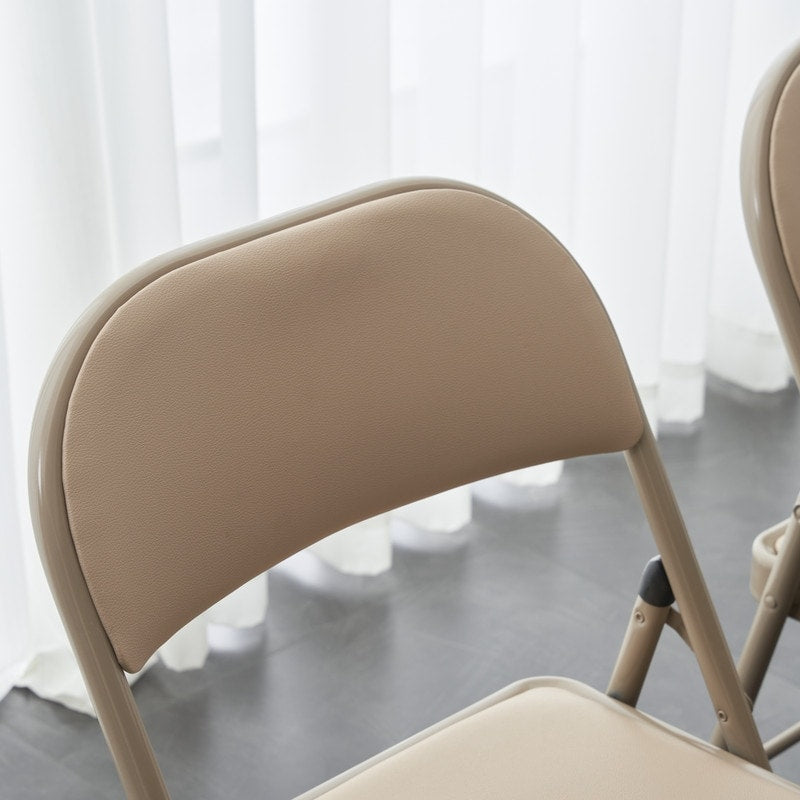 Chaises élégantes pliables en fer et PVC blanc pour congrès et expositions