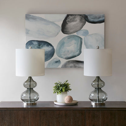 Lampe de table en verre courbé Ellipse, lot de 2