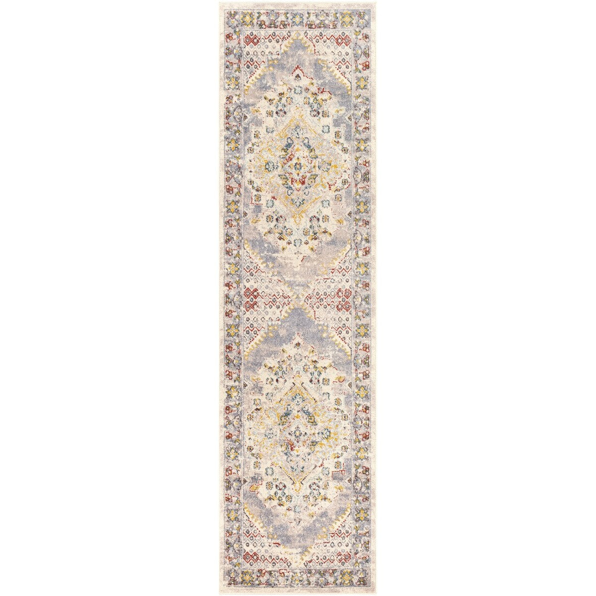 Tapis de sol Livabliss Elmas à médaillon persan traditionnel