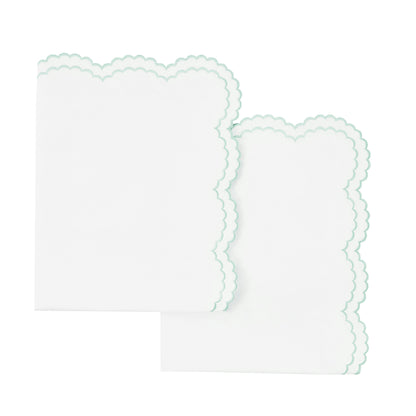 Parure de couette et taie d'oreiller double en percale de coton brodée et festonnée