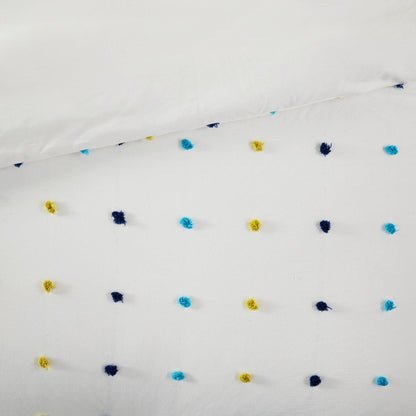 Parure de lit Ensley en coton jacquard à pompons par Intelligent Design Kids