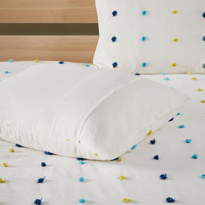 Parure de lit Ensley en coton jacquard à pompons par Intelligent Design Kids