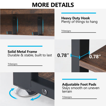 Ensemble de porte-manteaux et bancs à chaussures pour entrée, porte-manteaux et porte-chaussures industriel