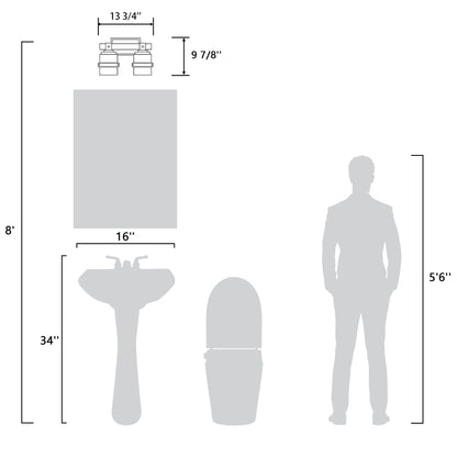 Applique murale de salle de bain ExBrite Farmhouse à 3 lumières, en fer noir, à intensité variable