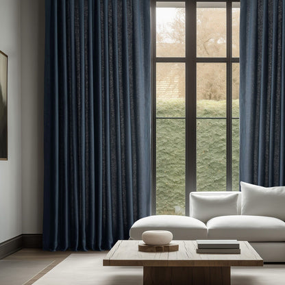 Rideaux occultants en lin français de tissus exclusifs - Rideaux élégants et luxueux (1 panneau)