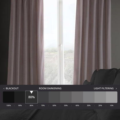 Rideaux occultants en velours pelucheux Heritage Exclusive Fabrics (1 panneau) Rideaux en velours de luxe pour chambre et salon.