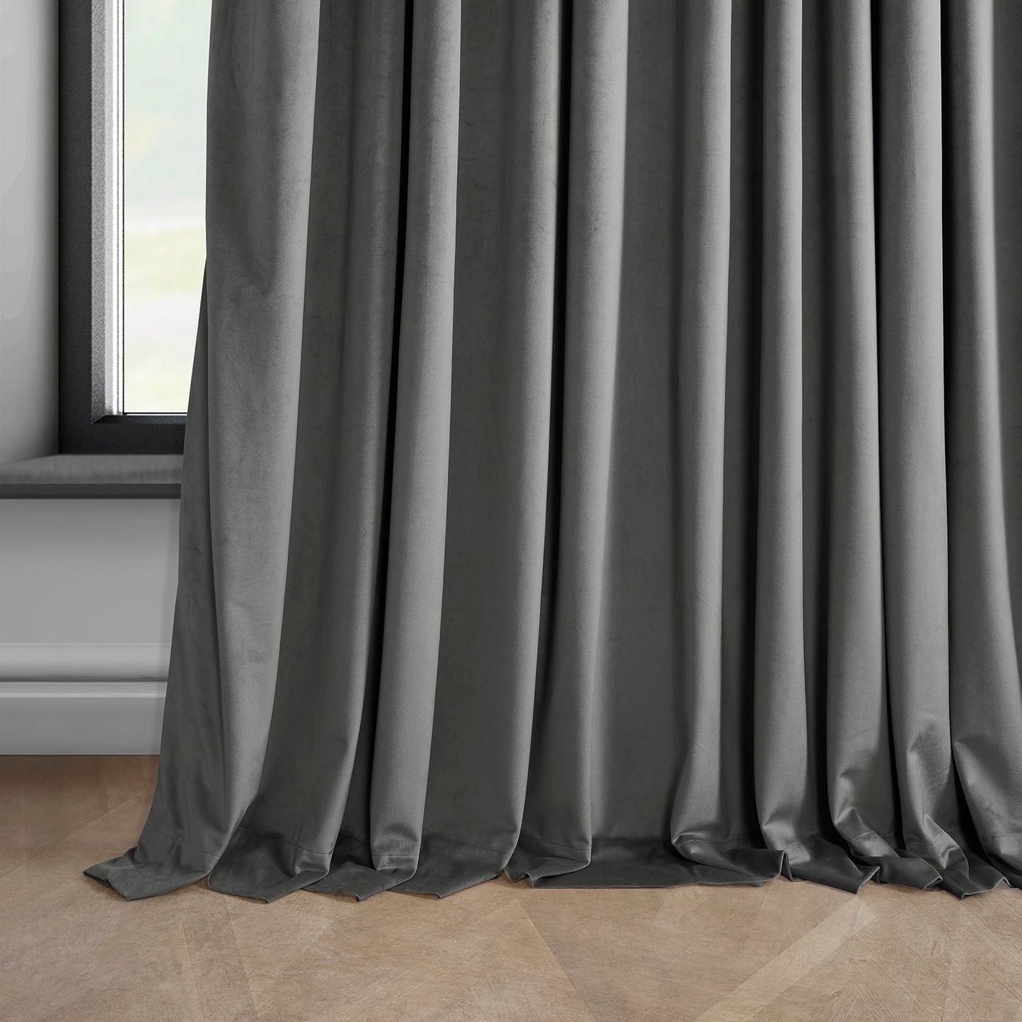 Rideau occultant extra large en velours moelleux Heritage de Exclusive Fabrics (1 panneau)