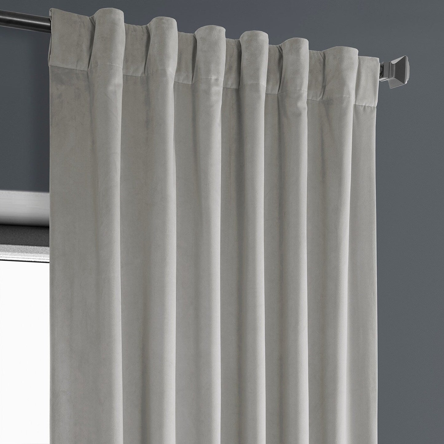 Rideau occultant en velours moelleux Heritage Exclusive Fabrics (1 panneau) - Draperie simple luxueuse pour un obscurcissement accru de la pièce