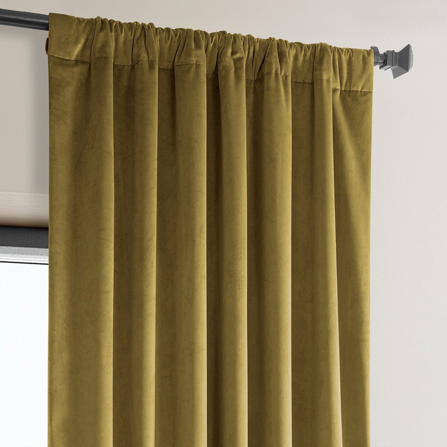 Rideau occultant en velours moelleux Heritage Exclusive Fabrics (1 panneau) - Draperie simple luxueuse pour un obscurcissement accru de la pièce