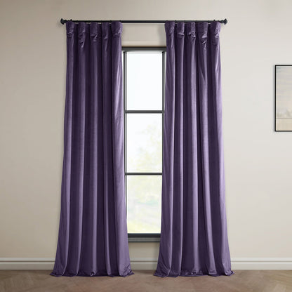 Rideau occultant en velours moelleux Heritage Exclusive Fabrics (1 panneau) - Draperie simple luxueuse pour un obscurcissement accru de la pièce