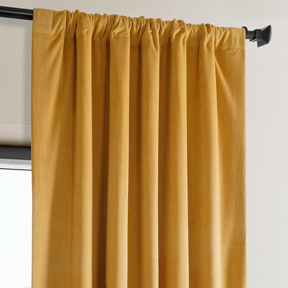 Rideau occultant en velours moelleux Heritage Exclusive Fabrics (1 panneau) - Draperie simple luxueuse pour un obscurcissement accru de la pièce