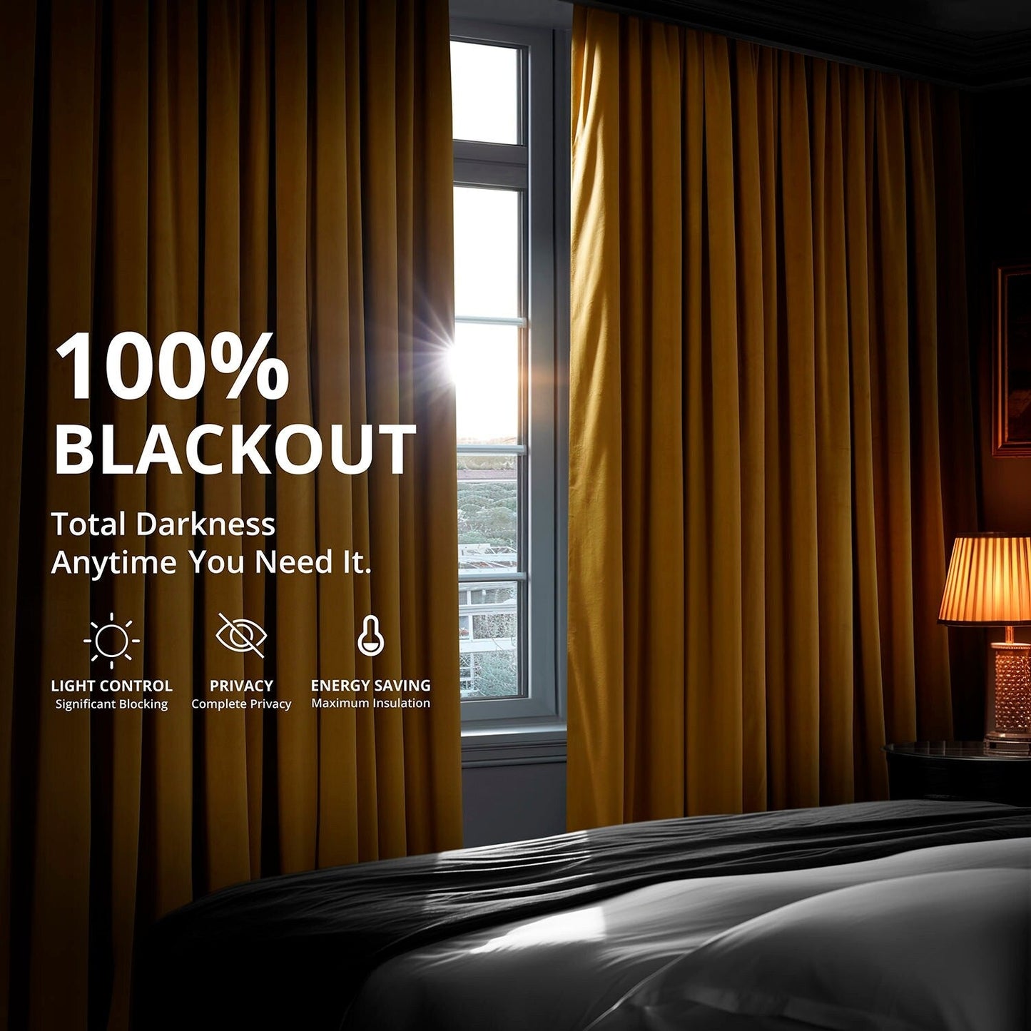 Rideau occultant en velours Signature Exclusive Fabrics (1 panneau)