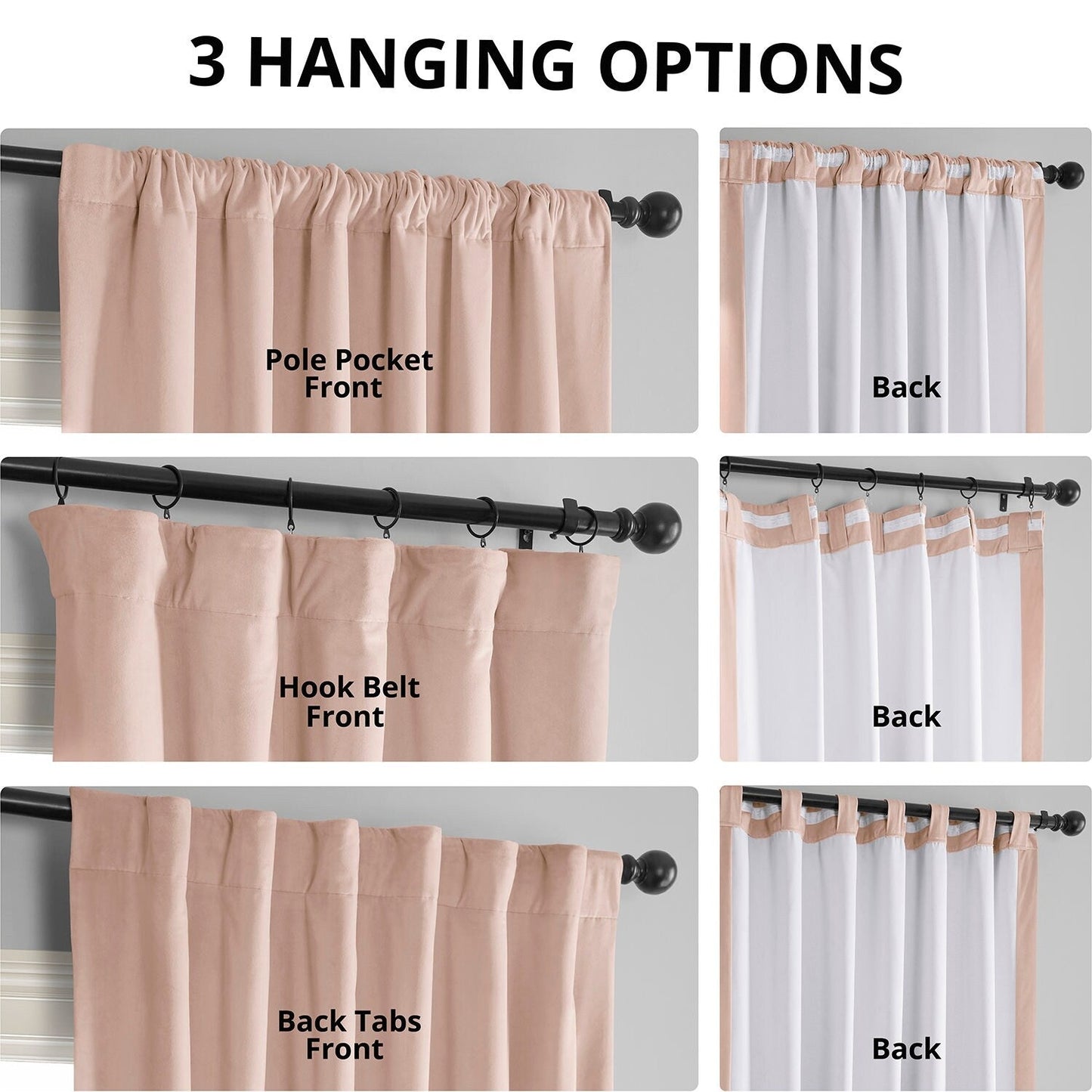 Rideau occultant en velours Signature Exclusive Fabrics (1 panneau)