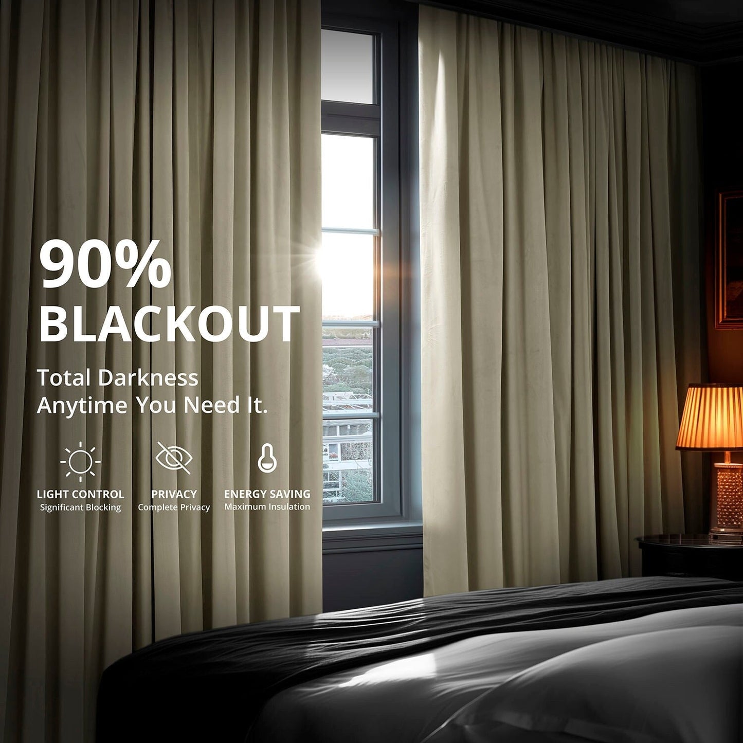 Rideaux occultants extra larges en velours Signature Exclusive Fabrics (1 panneau) - Rideaux occultants luxueux