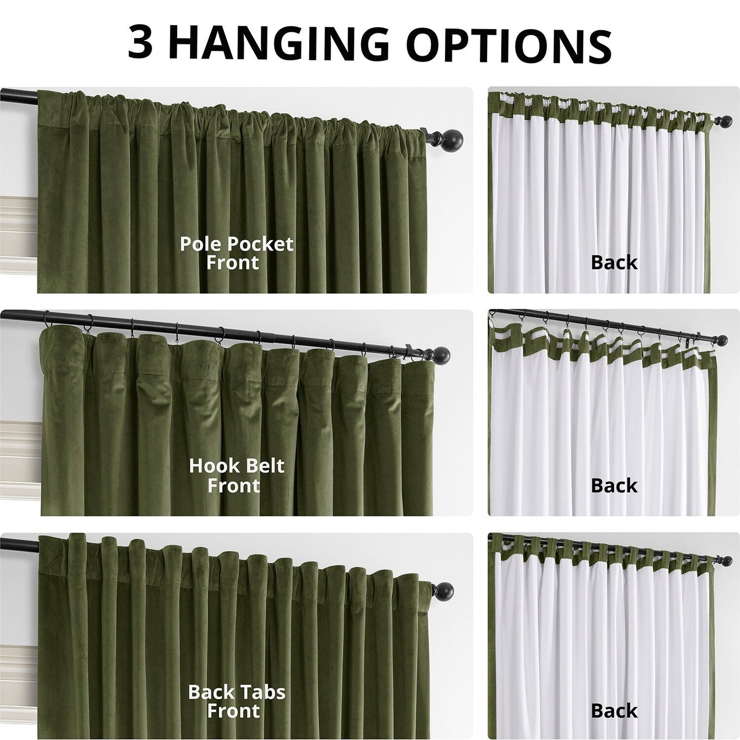 Rideaux occultants extra larges en velours Signature Exclusive Fabrics (1 panneau) - Rideaux occultants luxueux