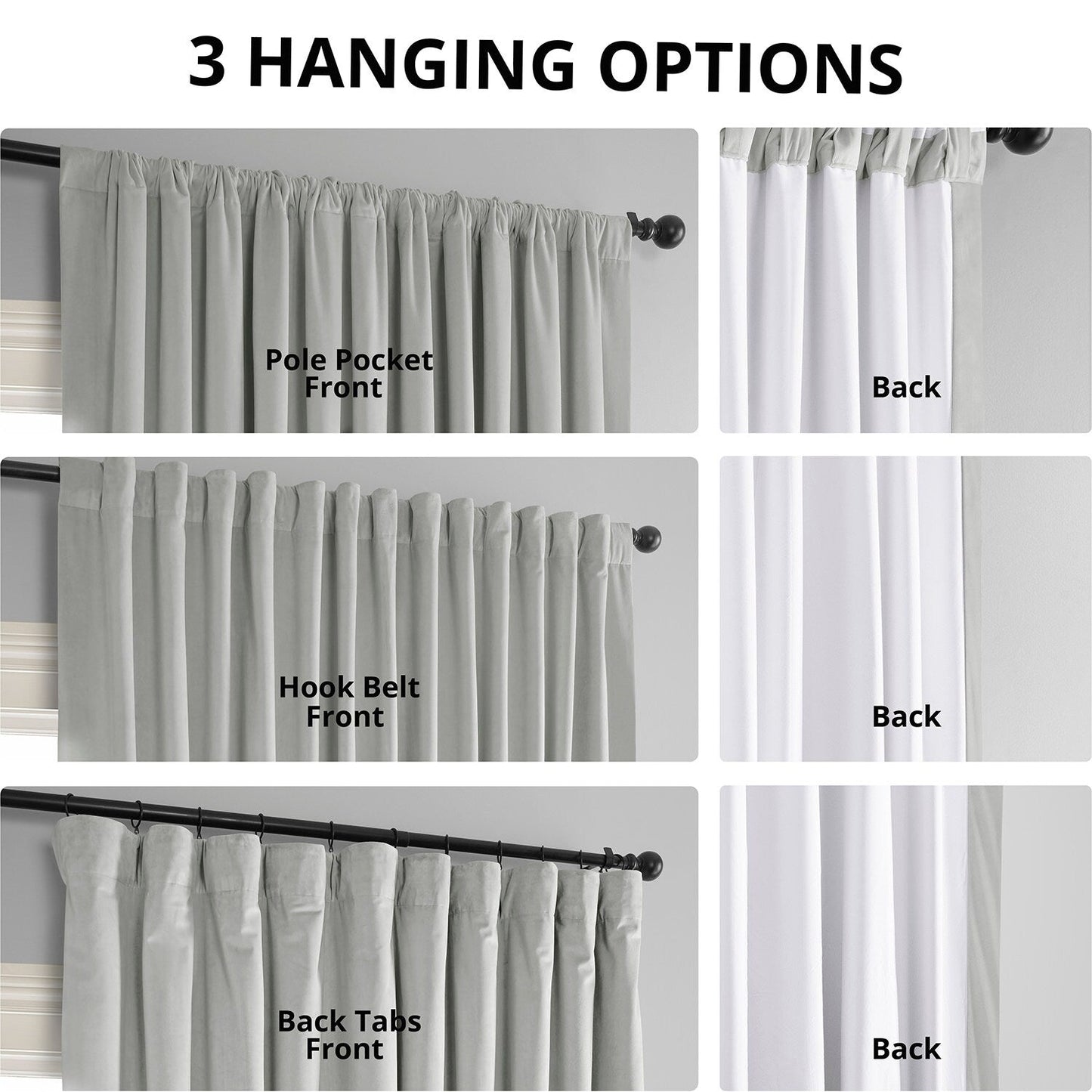 Rideaux occultants extra larges en velours Signature Exclusive Fabrics (1 panneau) - Rideaux occultants luxueux