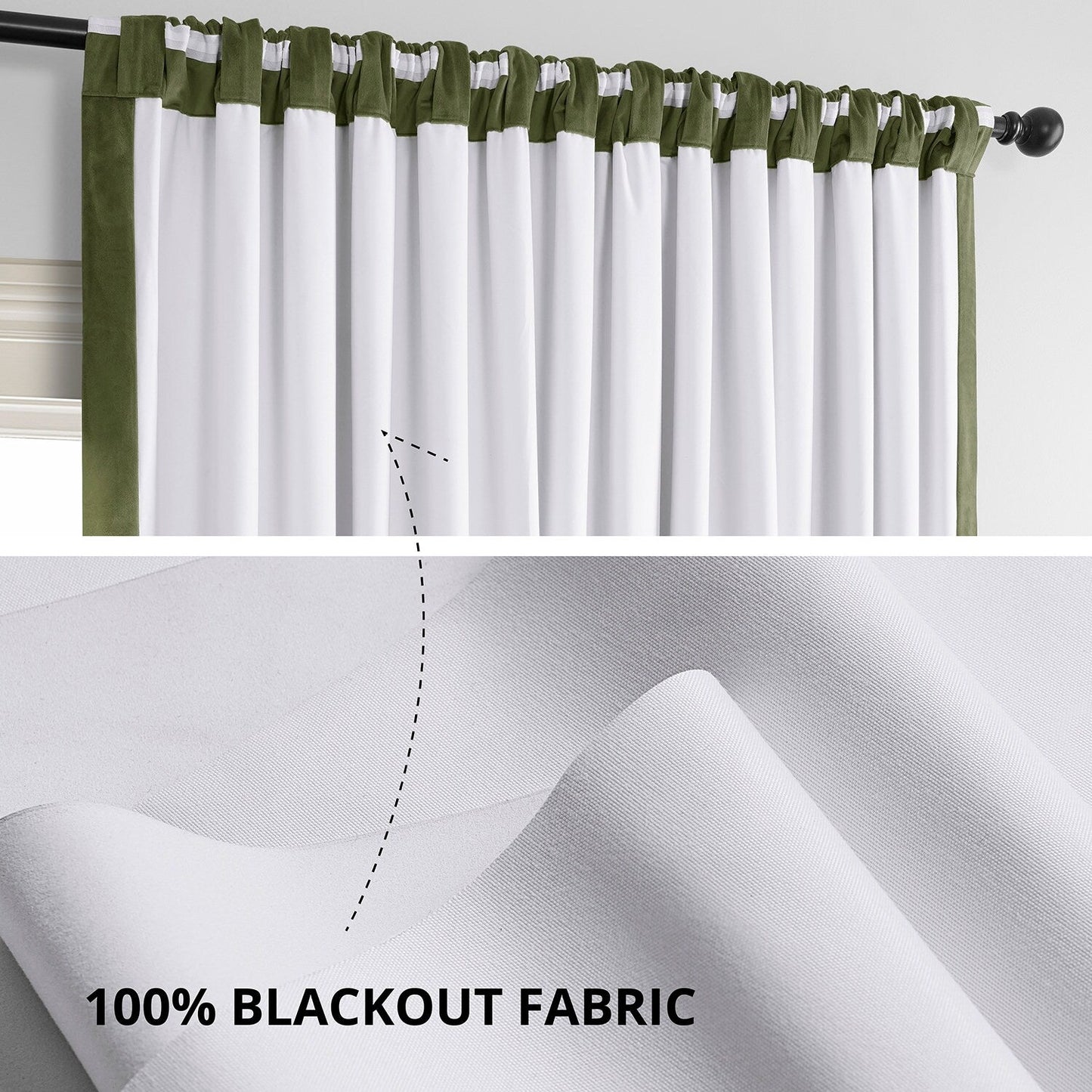 Rideaux occultants extra larges en velours Signature Exclusive Fabrics (1 panneau) - Rideaux occultants luxueux